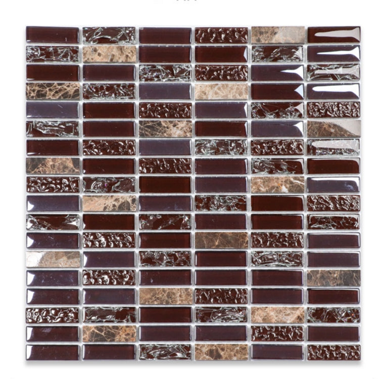 Gạch mosaic vuông kính pha lê màu trang trí hình chữ nhật cho phòng khách và bếp