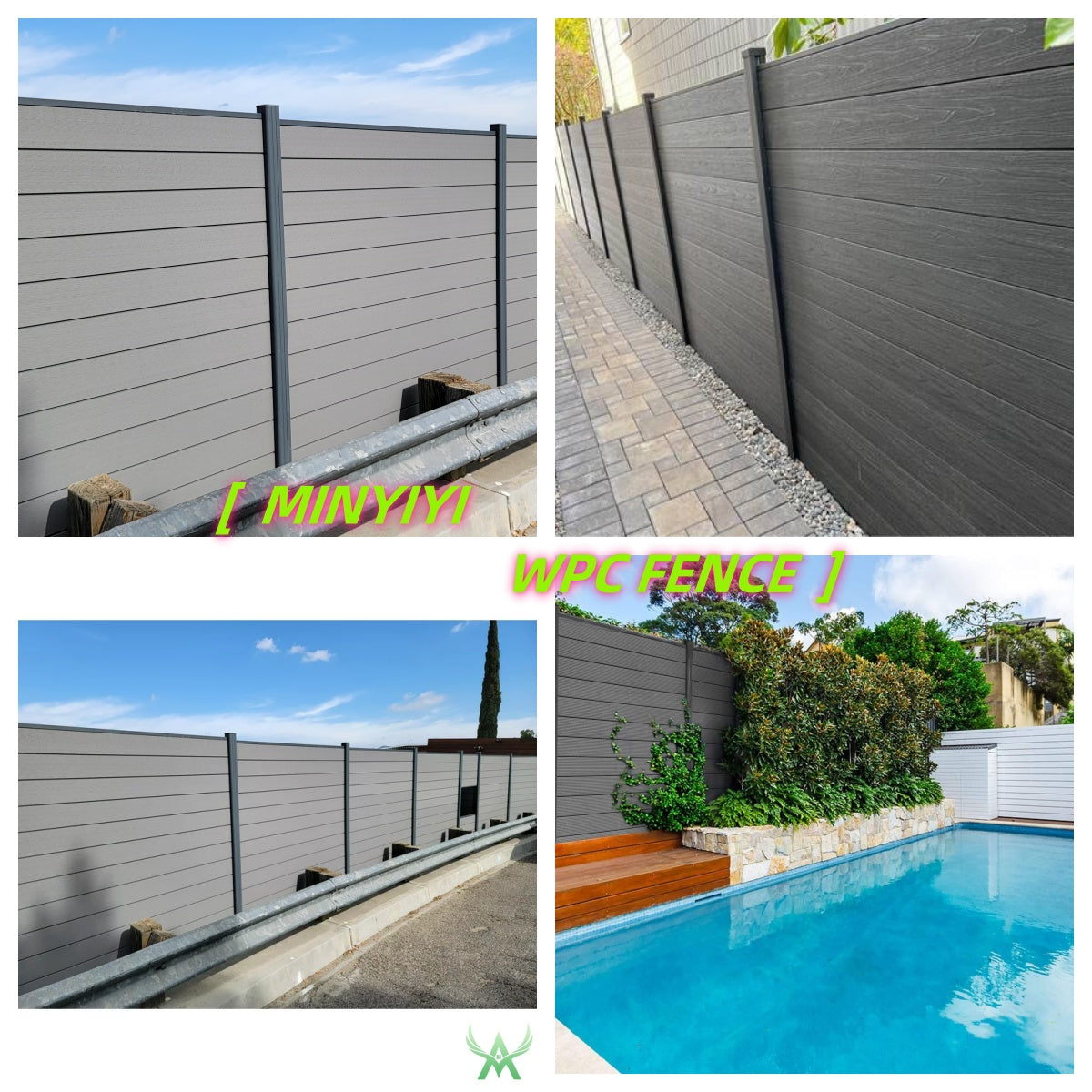 Tấm chắn hàng rào WPC phủ PVC bán buôn