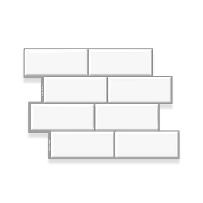 Tường 3D PET Trắng - Gạch Nghệ Thuật Chống Thấm