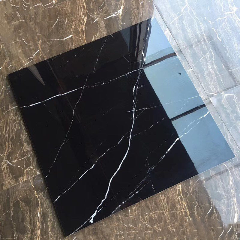 Gạch Tráng Men Đánh Bóng Toàn Phần Hiện Đại Màu Tím Đỏ Gạch Sẫm 60X60 Dùng Cho Sàn Phòng Khách, Phòng Ăn, Tường Nội Thất