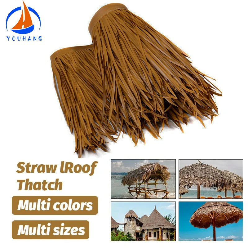 Long Wheatgrass Pvc Thatching Under Nipa Techo House Bar Roll Paja Material Artificial Thatch Tiles
