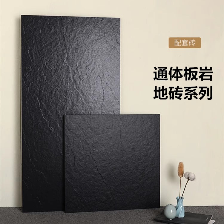 Gạch Gốm Đá Sa Thạch Đen Foshan 60x60 Hiện Đại