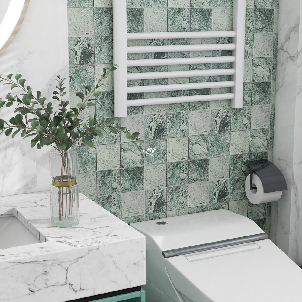 Gạch ốp tường bếp mosaic xanh lá gốm sứ