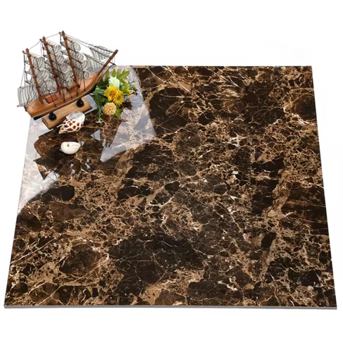 Gạch Tráng Men Đánh Bóng Toàn Phần Hiện Đại Màu Tím Đỏ Gạch Sẫm 60X60 Dùng Cho Sàn Phòng Khách, Phòng Ăn, Tường Nội Thất