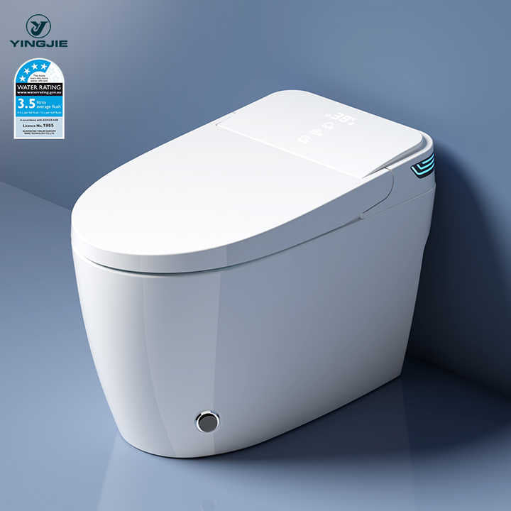 Bồn cầu thông minh một khối kiểu dáng hiện đại bằng sứ, tự động xả nướ – Daisan Store