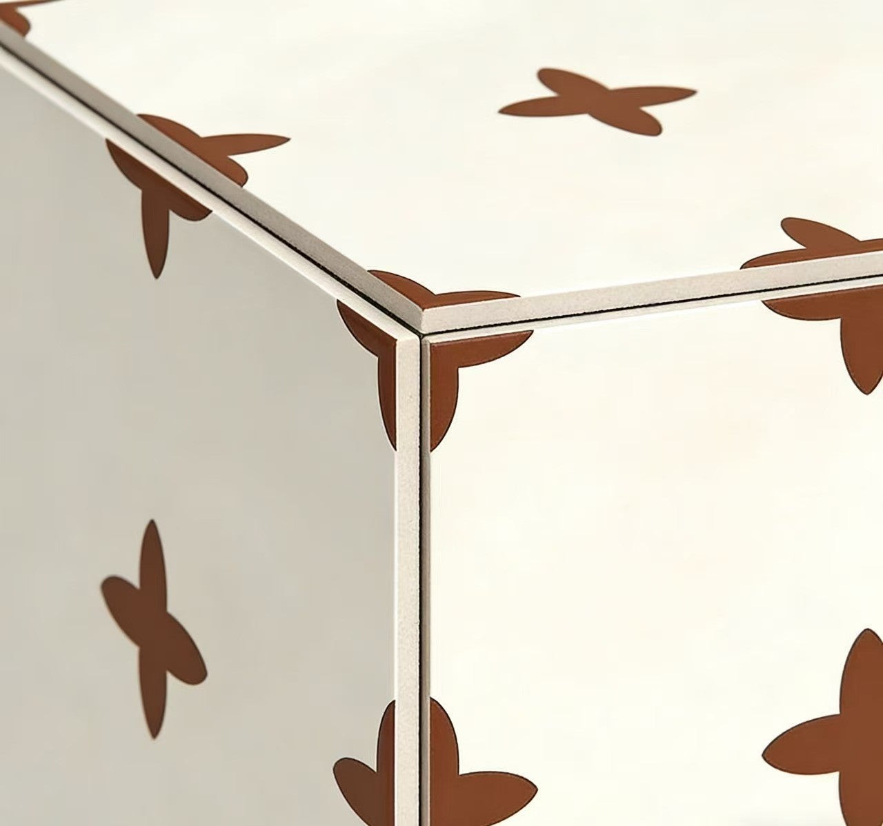 Gạch lát sàn chống trượt sứ cao cấp 400x400mm Họa tiết điểm nhấn màu đỏ dành cho Bếp và Phòng tắm hiện đại