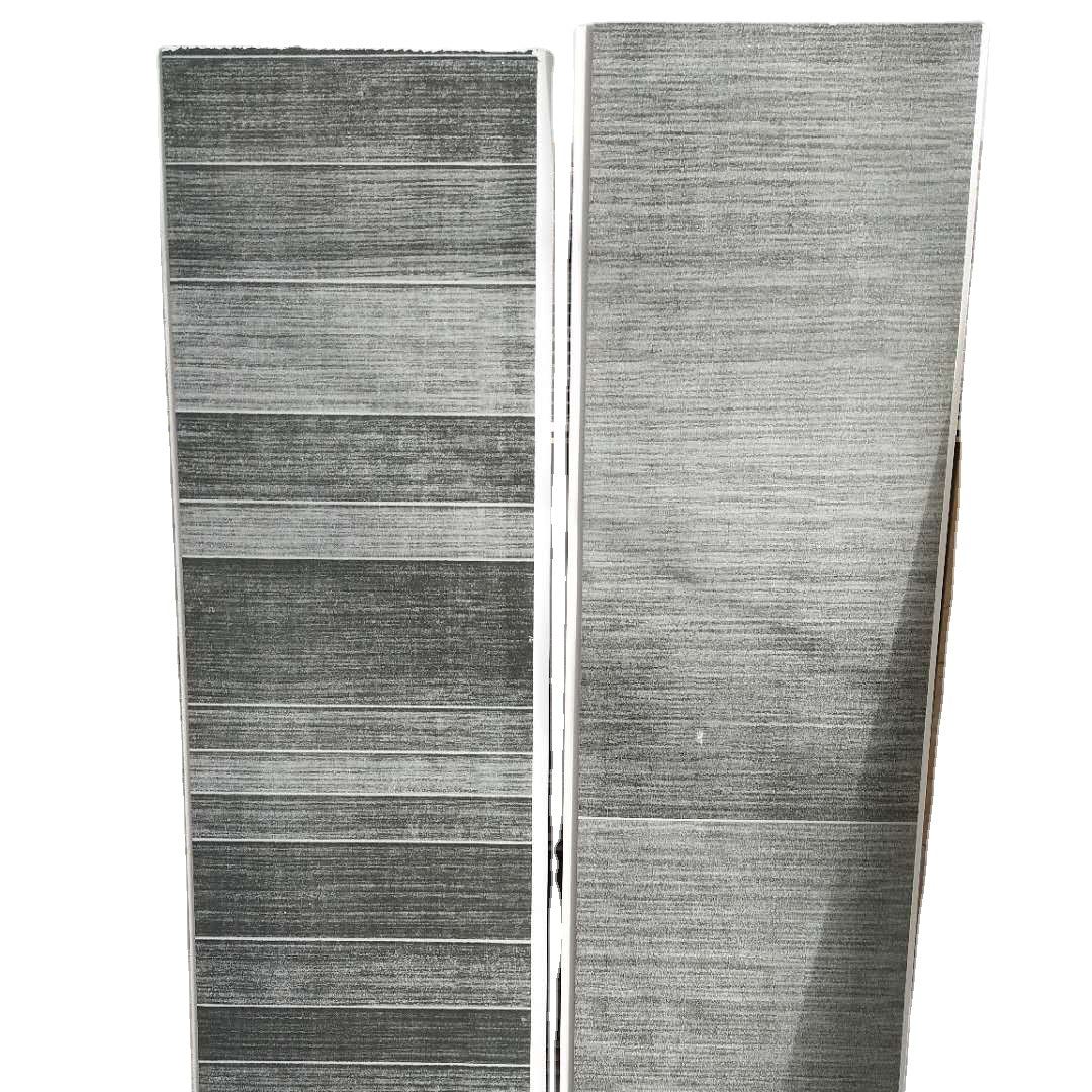 Tấm Trần PVC Trang Trí Rộng 250mm Kiểu Tấm Lợp Hiệu Ứng Gạch Mosaic Màu Xám Đậm cho Phòng Tắm