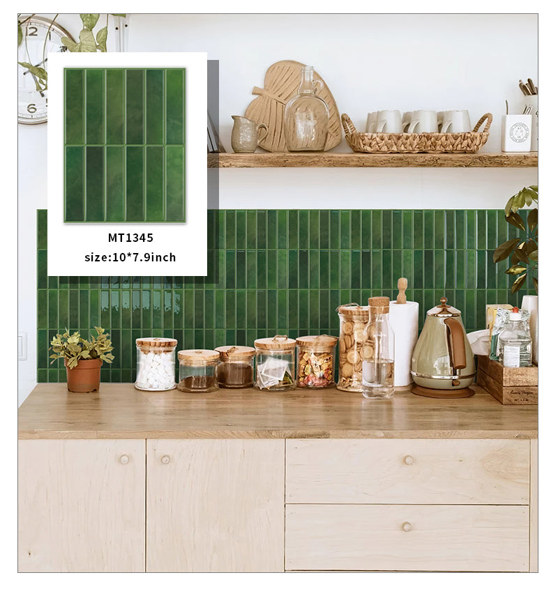 JORUNNS DIY Trang trí nhà cửa Gạch mosaic dán tường Vinal