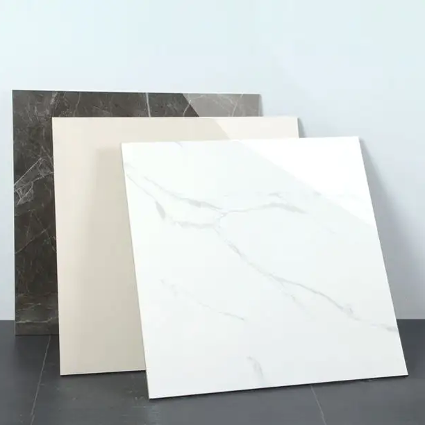 Gạch Sứ Vân Đá Cẩm Thạch Trắng Bóng Hiện Đại, Gạch Gốm Ốp Tường Tiêu Chuẩn Dùng Cho Viền Sàn Nội Thất Phòng Khách Sạn, Thiết Kế Hiện Đại