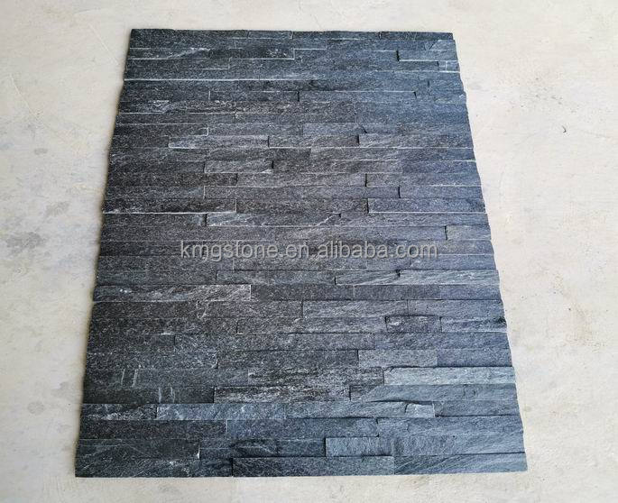 Tấm Ốp Tường Đá Quartzite Đen Ngoài Trời Sang Trọng – Thẩm Mỹ Cao Cấp với Thiết Kế Đá Phiến Cao Cấp