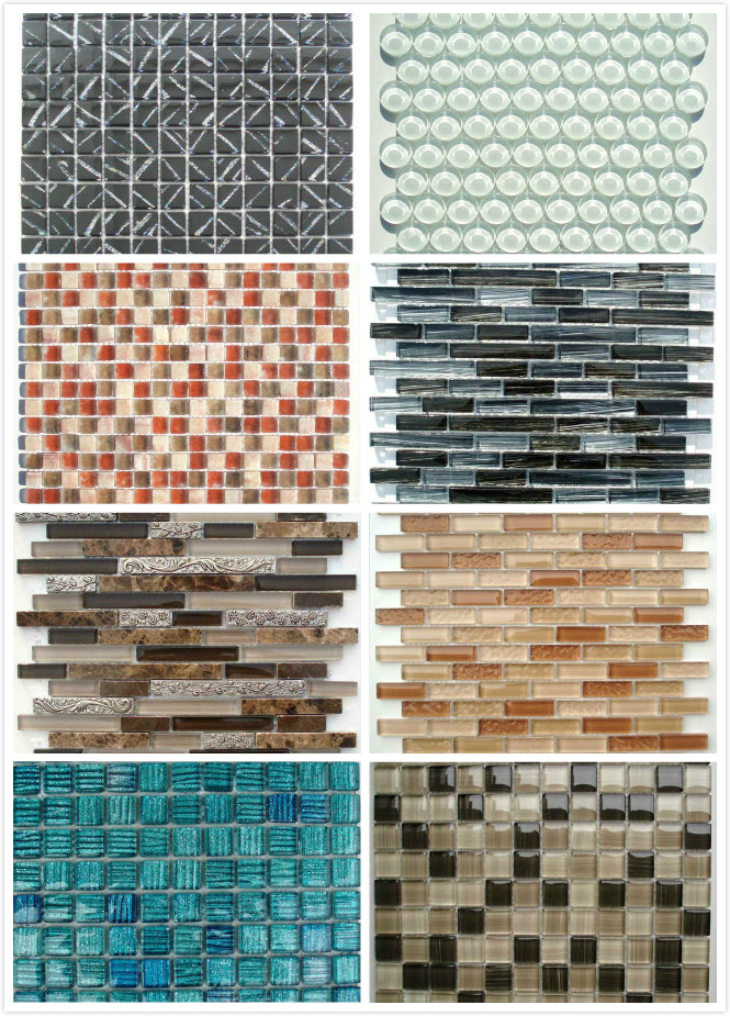 Mosaic thủy tinh nhiều màu sắc trang trí tùy chỉnh