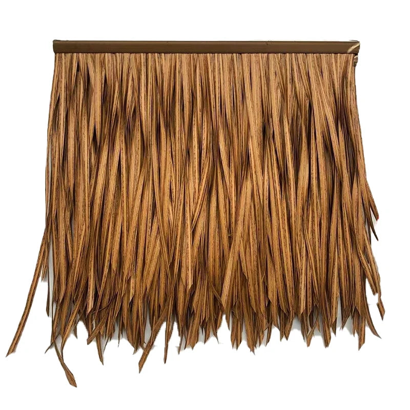 Long Wheatgrass Pvc Thatching Under Nipa Techo House Bar Roll Paja Material Artificial Thatch Tiles