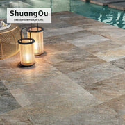 Gạch sứ chống trượt toàn thân cho hồ bơi khách sạn, hồ cá, hồ bơi cảnh quan, gạch ốp tường ngoại thất bằng đá tự nhiên 300*600mm