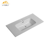 Chậu rửa mặt hình bầu dục cạnh mỏng, mặt bàn bằng gốm, chậu rửa mặt phòng tắm để bán