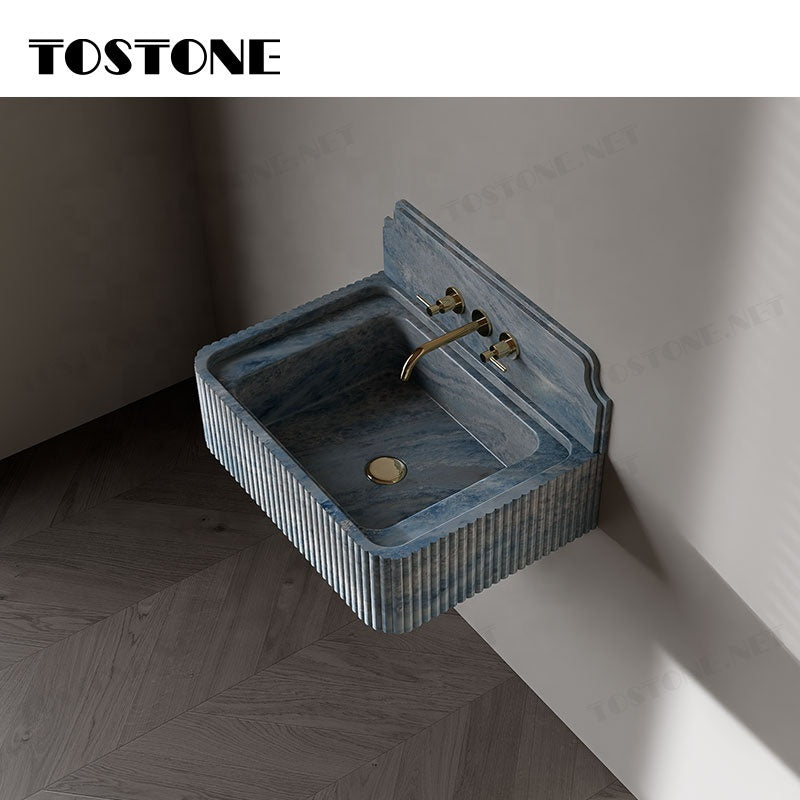 Chậu Đá Xanh Bahia Lượn Sóng Đơn Giản