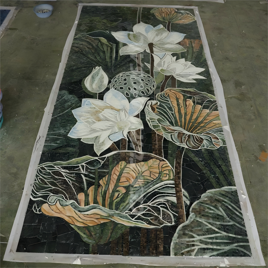 Tranh Khảm Đá Tự Nhiên Thủ Công Centurymosaic Hoa Văn Đẹp