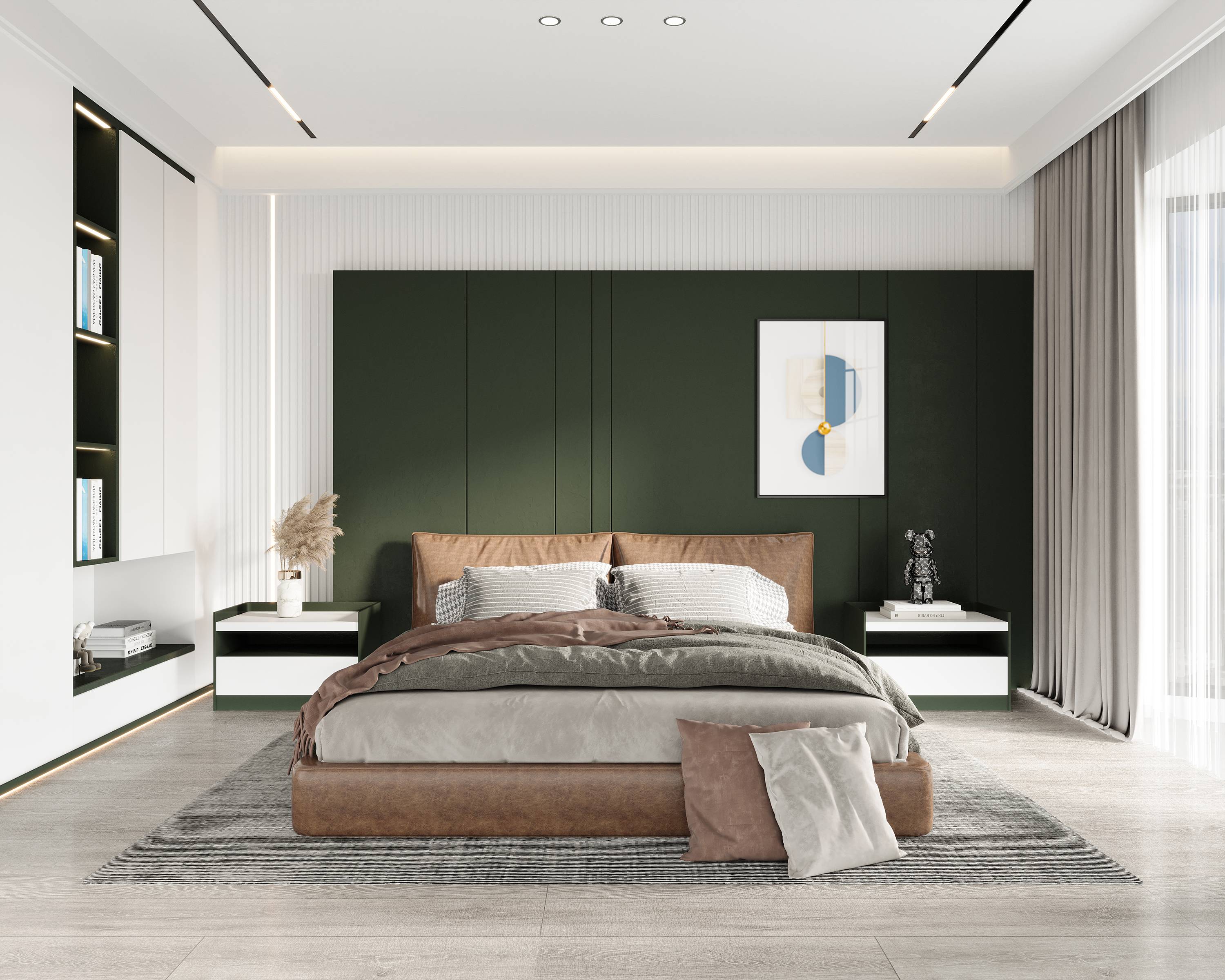 Bàn cà phê đá cẩm thạch xanh ô liu, đá nung kết