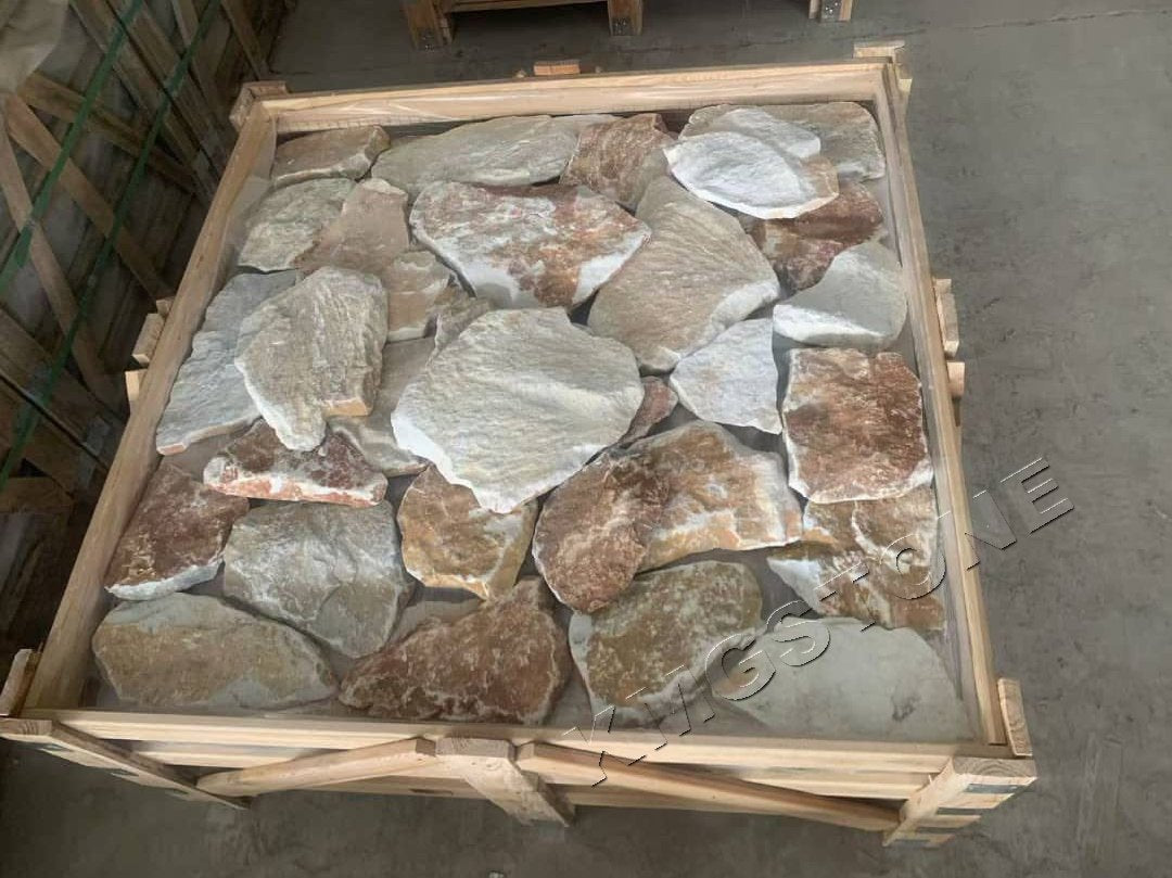 Tấm ốp đá vôi tự nhiên hiện đại, bề mặt chẻ kiểu đá phiến dạng tấm, kháng axit chống xói mòn, dùng cho tường ngoại thất biệt thự