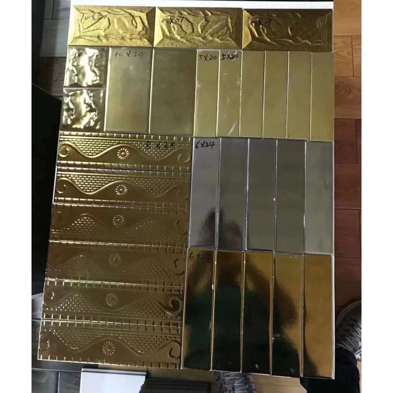 Gạch Ốp Tường Ngoại Thất 6x24 Chống Đông, Kháng Axit, Mạ Vàng Bạc Mờ Phong Cách Rustic Mới, Thiết Kế Hiện Đại, Có Thể Tùy Chỉnh