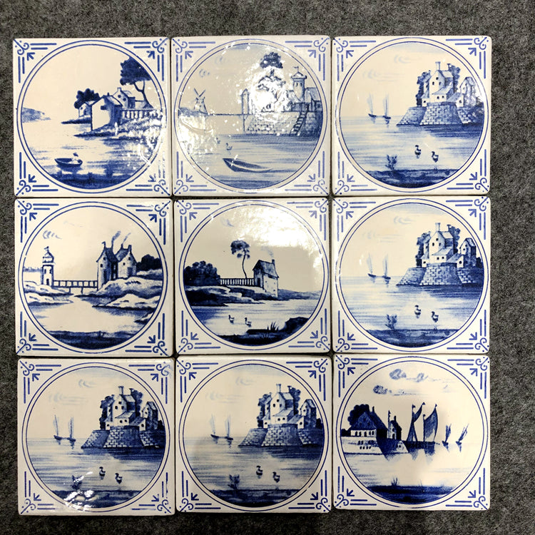 Gạch ốp tường bếp, phòng tắm, khách sạn phong cách Bắc Âu, gạch ốp lò sưởi nội thất họa tiết nghệ thuật Mexico 10x10cm