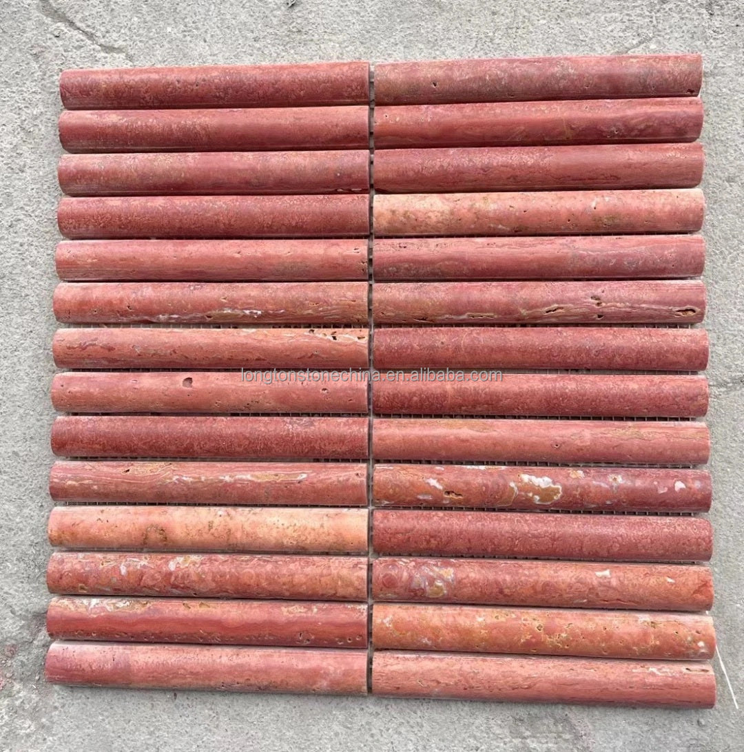 Phổ biến Tự nhiên Dải Mosaic Cẩm Thạch Xanh Gạch Mosaic Cẩm Thạch KitKat Trang Trí Đảo Quầy Bar Tấm Ốp Tường Bếp Đá Cẩm Thạch Có Rãnh Gạch Ốp Bếp