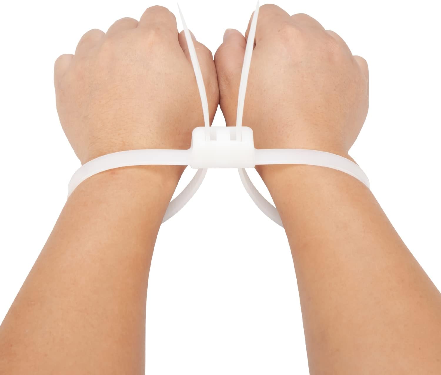 Còng tay nhựa dùng một lần tự khóa Trung Quốc, dây cáp nylon kép 12*700mm