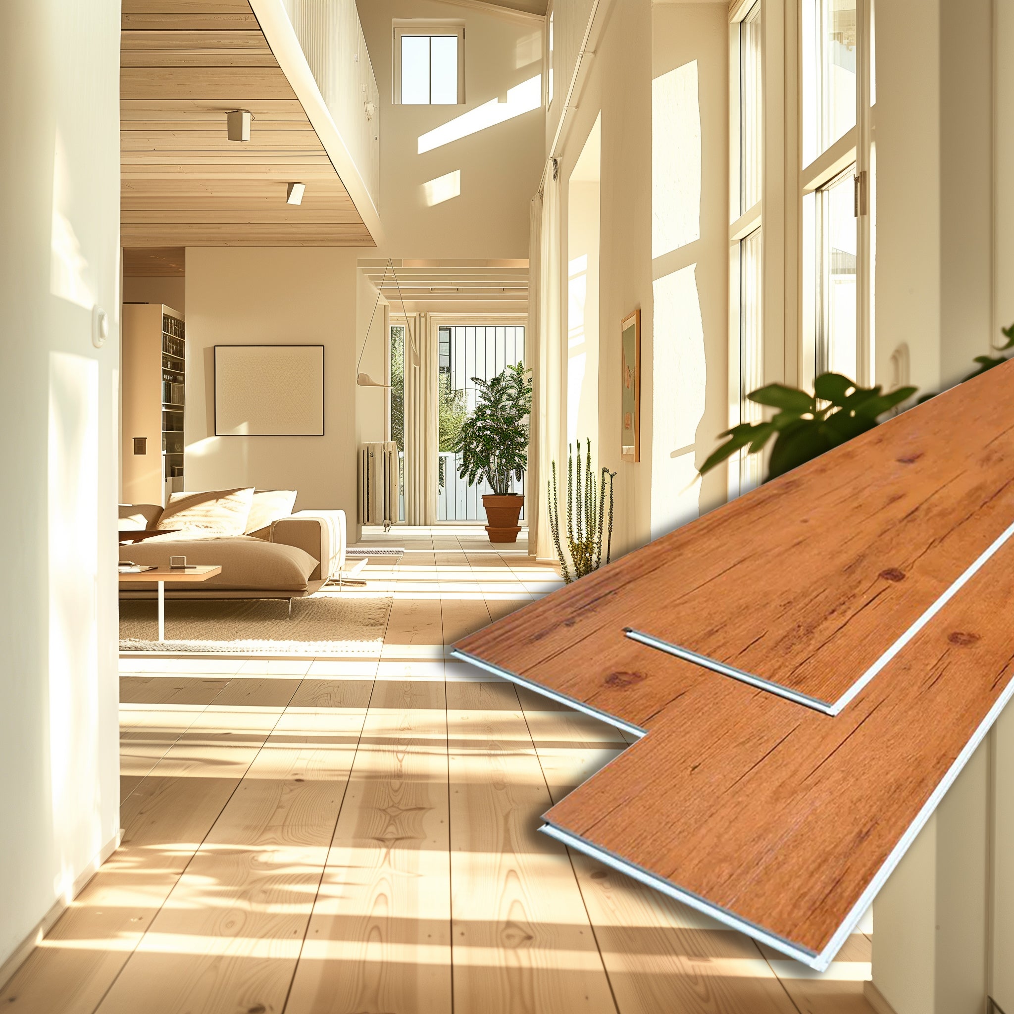 Demax Piso Sàn nhựa SPC nội thất hèm khóa vân gỗ Nhà sản xuất Trung Quốc