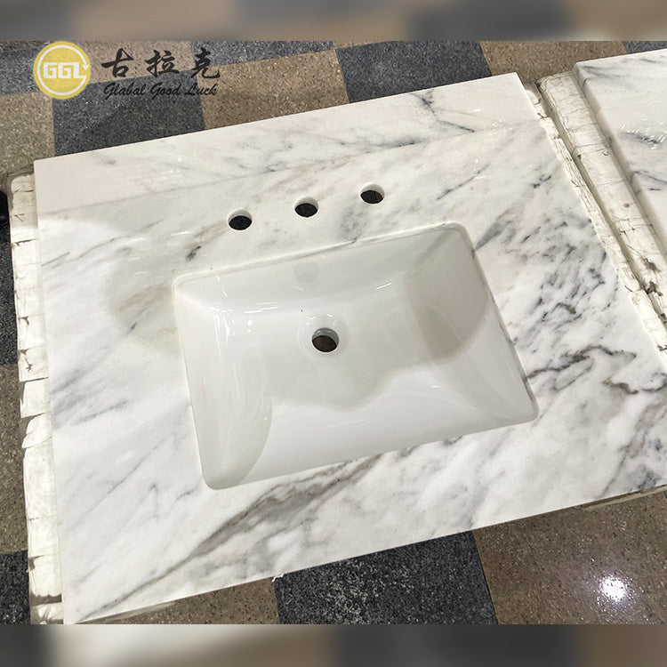 Mặt Bàn Đá Cẩm Thạch Trắng Trang Trí Cao Cấp Cho Phòng Tắm Nhà Bếp