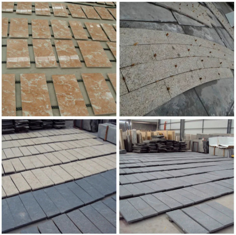 Gạch lát đường chống trượt đá granite xám đen