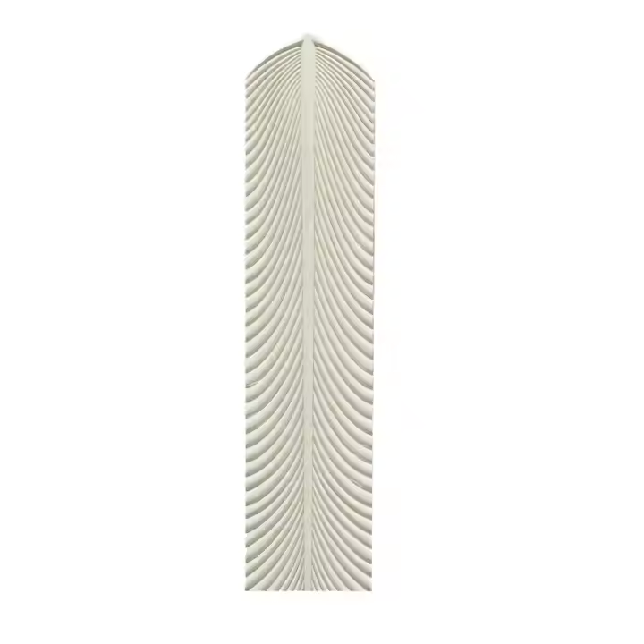 Tấm ốp tường nhân tạo họa tiết lông vũ PU 3D, chiều cao toàn bộ, tấm ốp nội thất hiện đại, tấm ốp tường lớn bằng nhựa Polyurethane giả