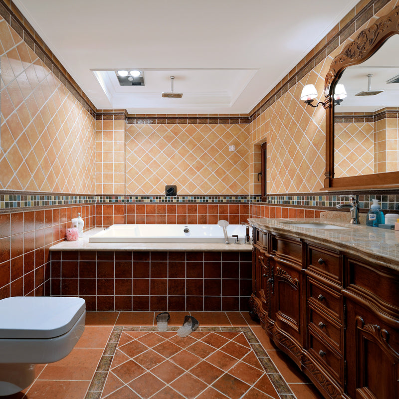 Ưu đãi Hot: Gạch ốp tường thủ công 15x15cm màu đỏ mờ phong cách mộc mạc, trang trí nghệ thuật cho phòng tắm, bếp và Khách sạn Resort