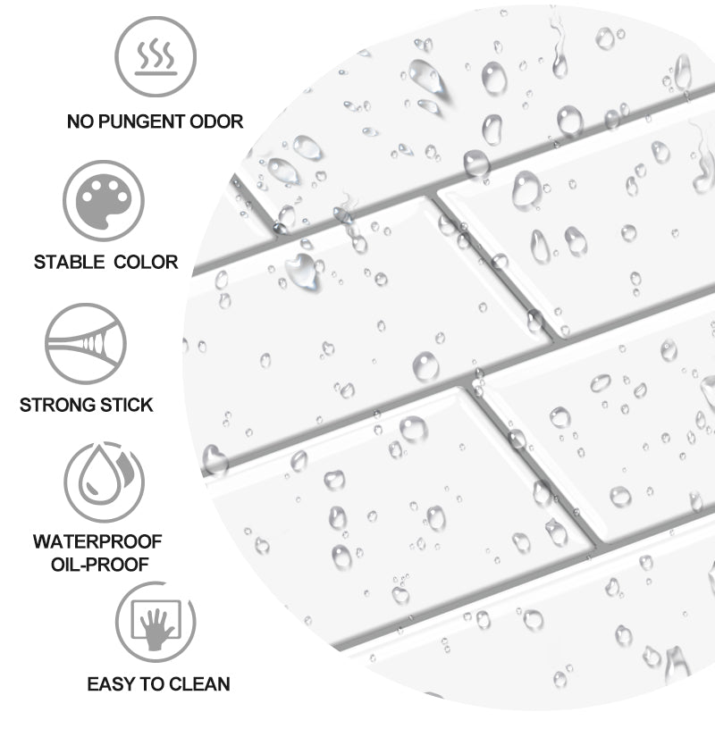 Tường 3D PET Trắng - Gạch Nghệ Thuật Chống Thấm