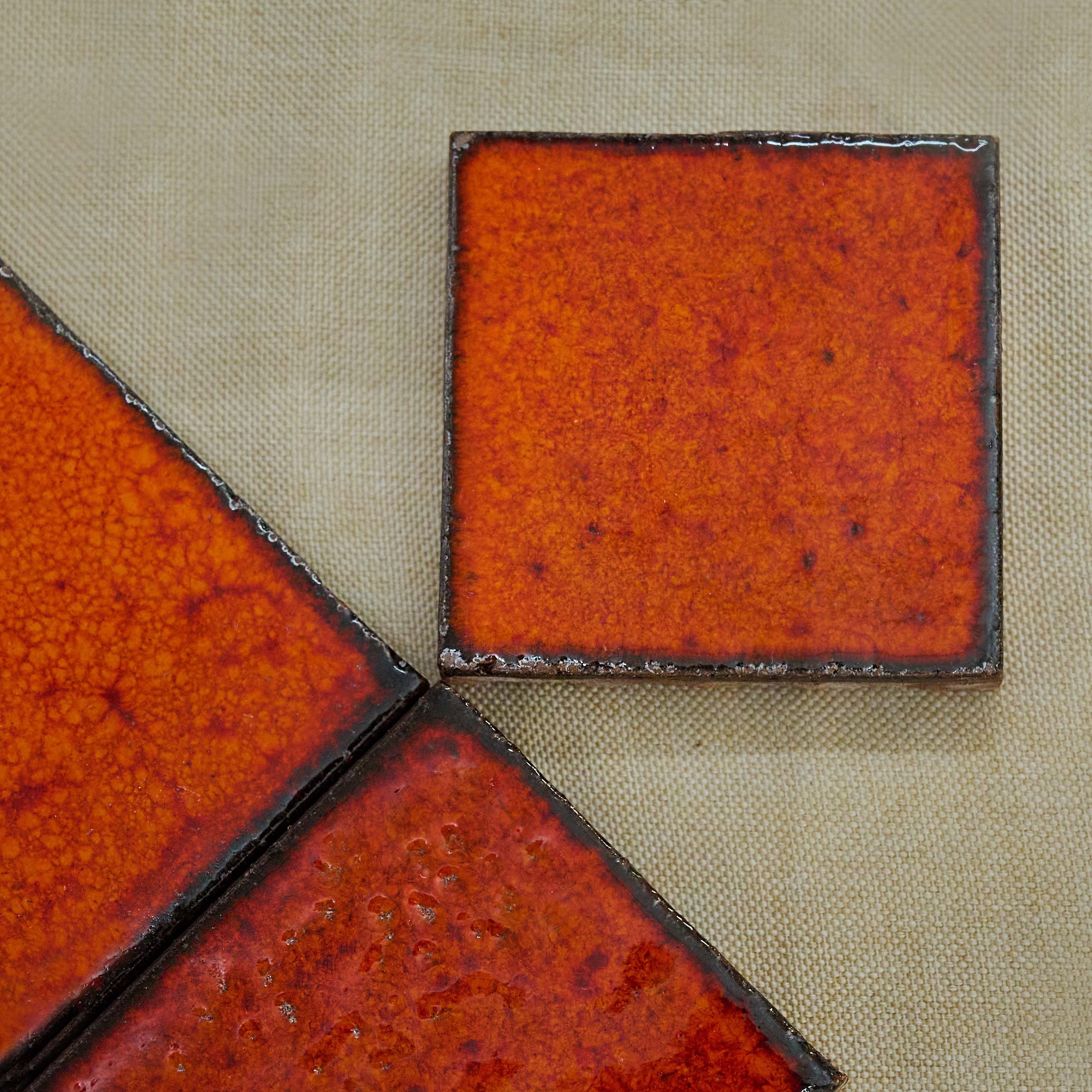 Gạch Tùy Chỉnh Đỏ Cam 10x10cm Trang Trí Gạch Ốp Tường Bếp và Phòng Tắm, Gạch Cổ Điển Sang Trọng 6 inch Ốp Tường Nhà Hàng Khách Sạn