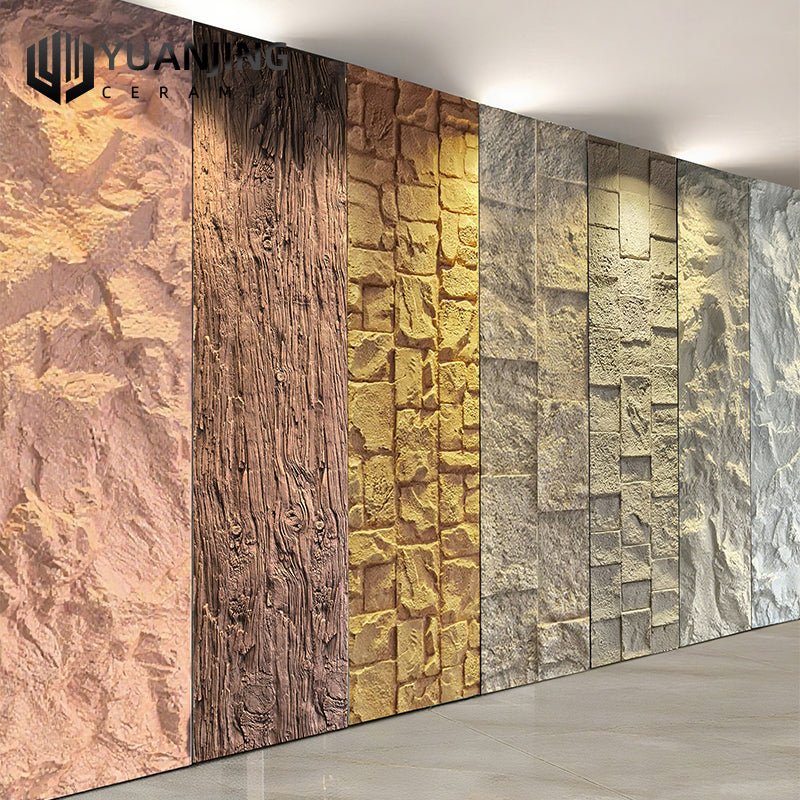 Tấm ốp trang trí tường nền đá nhân tạo PU hiện đại giả đá văn hóa và đá vôi nội ngoại thất