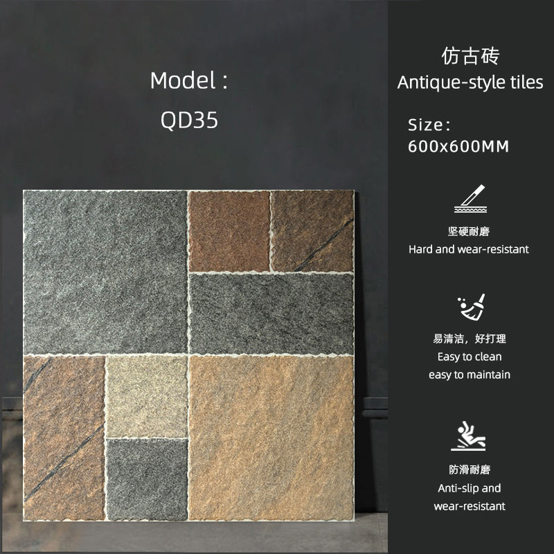 Gạch Lát Sàn 60x60cm Gốm Sứ Mờ Vân Đá Cẩm Thạch Phong Cách Cổ Điển Phật Sơn