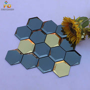 Gach Mosaic Kim Loai Luc Giac Inox Boc Dan Trang Tri Tuong