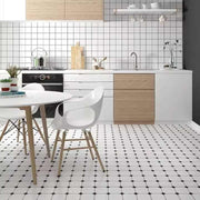 Gạch Ốp Tường Trắng Mờ 18 Ô Vuông Bắc Âu 300x600 Gạch Ốp Tường Nhà Bếp Phòng Tắm Nội Thất Cho Quán Trà Sữa