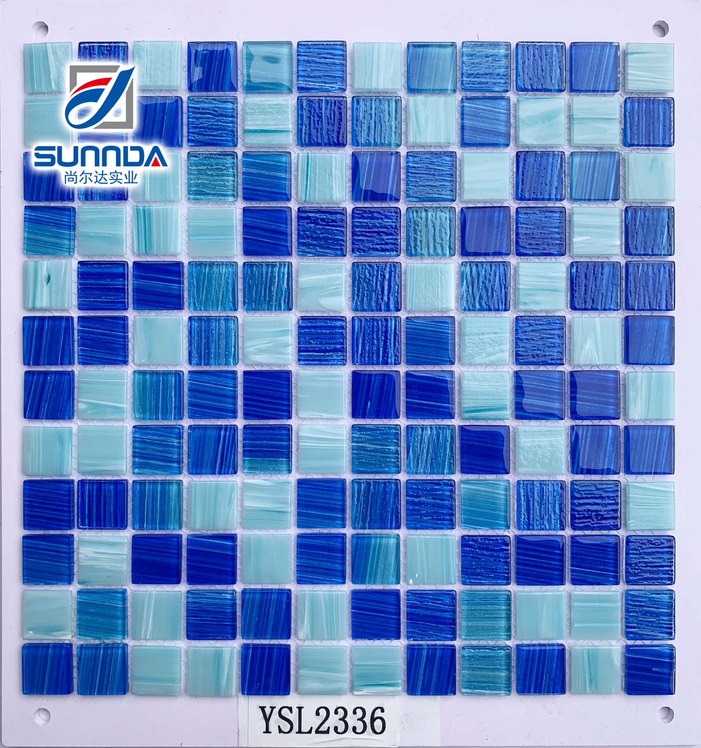 Bán Chạy: Gạch Mosaic Thủy Tinh Xanh Dương Gắn Nóng Chảy Chất Lượng Cao Cho Hồ Bơi và Trang Trí Tường