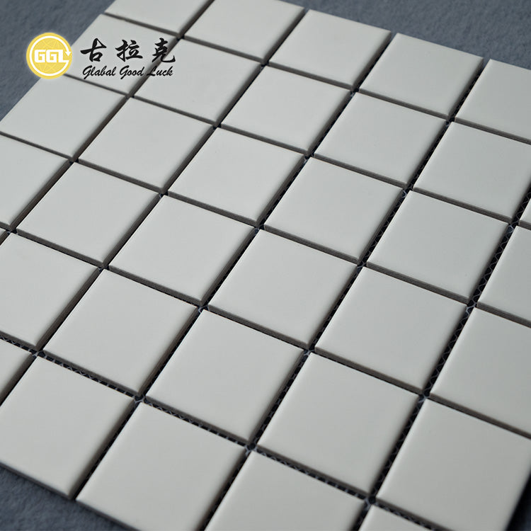 Gạch Mosaic Gốm Sứ Hình Vuông 2x2 Trắng Đẹp Dành Cho Thiết Kế Nhà, Trang Trí Phòng, Trang Trí Tường & Sàn