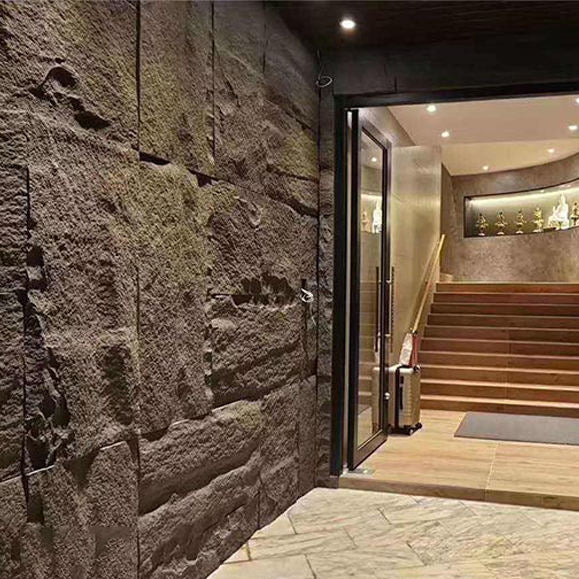 Demax Tấm ốp tường PU đá nhân tạo, Tấm ốp đá PU, Lớp phủ giả đá vân đá văn hóa tự nhiên dùng cho ốp tường ngoại thất