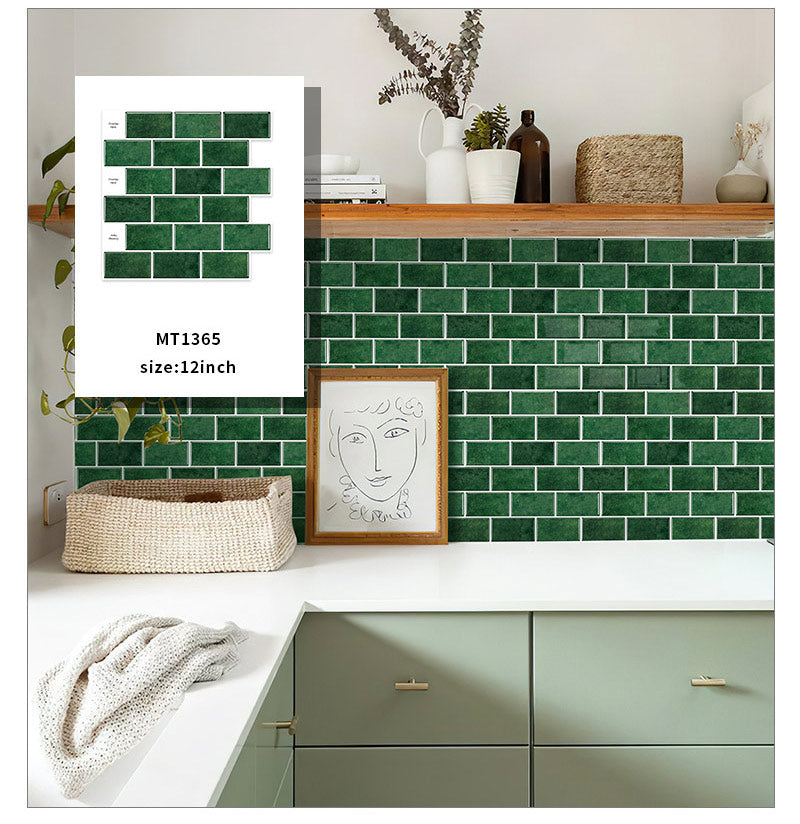 Giấy dán tường 3D JORUNNS bóc dán kiểu ốp chân tường cổ điển và gạch thẻ 12x12 inch