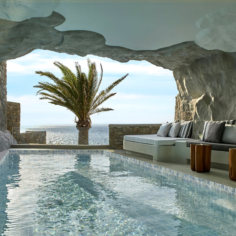 Gạch Hồ Bơi Bằng Sứ Mosaic Vuông Hiện Đại Dùng Cho Bơi Lội Và Trang Trí Phòng Khách Trong Nhà, Khách Sạn, Biệt Thự Ngoài Trời.