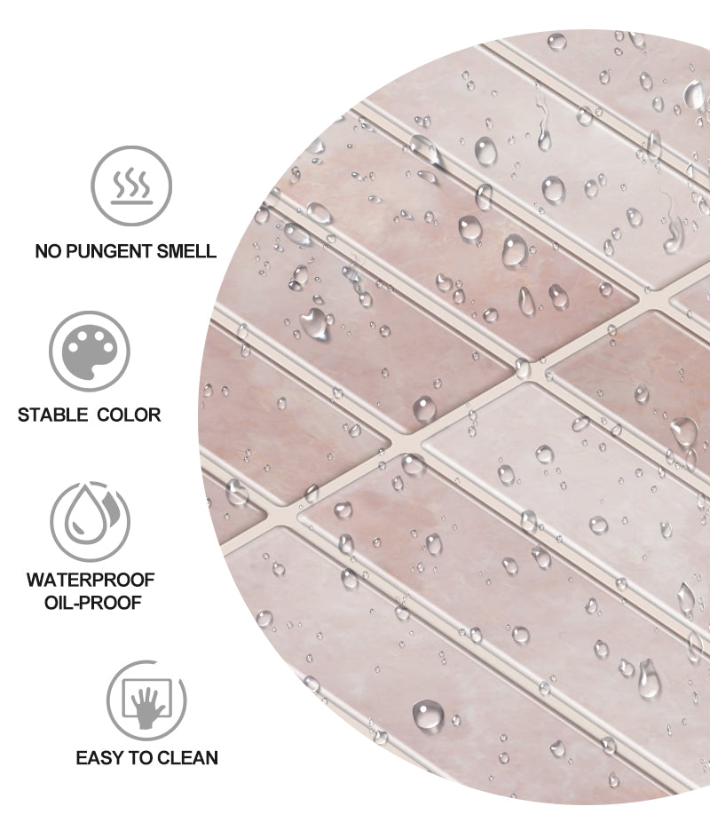 JORUNNS 10*7.9inch Tấm dán tường bóc dán, Trang trí nhà cửa, Giấy dán tường 3D, Tấm ốp tường nan