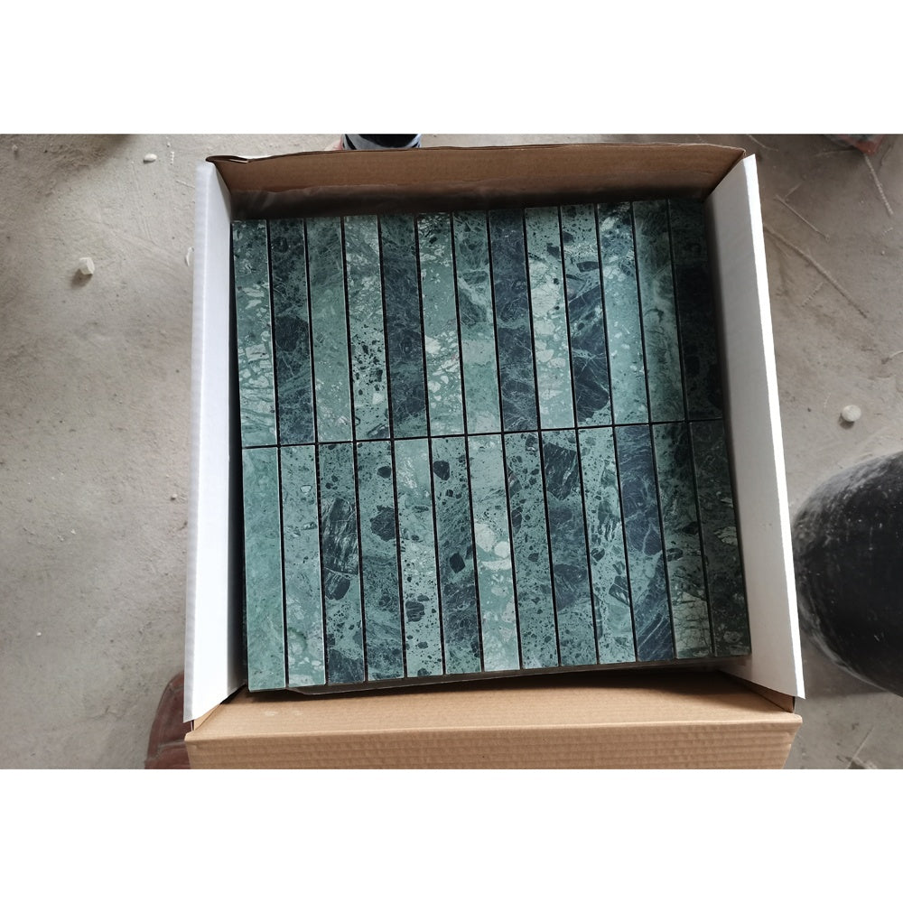 SH STONE Gạch Mosaic Đá Cẩm Thạch Tự Nhiên Tùy Chỉnh, Hoa Văn Cắt Tia Nước Xanh Guatemala Dùng Cho Nền Trang Trí Hồ Bơi