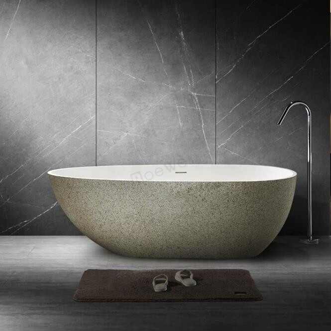 Bồn tắm đá nhân tạo Bồn tắm nước nóng một người Phòng tắm hiện đại Bồn tắm đứng bằng nhựa cho khách sạn