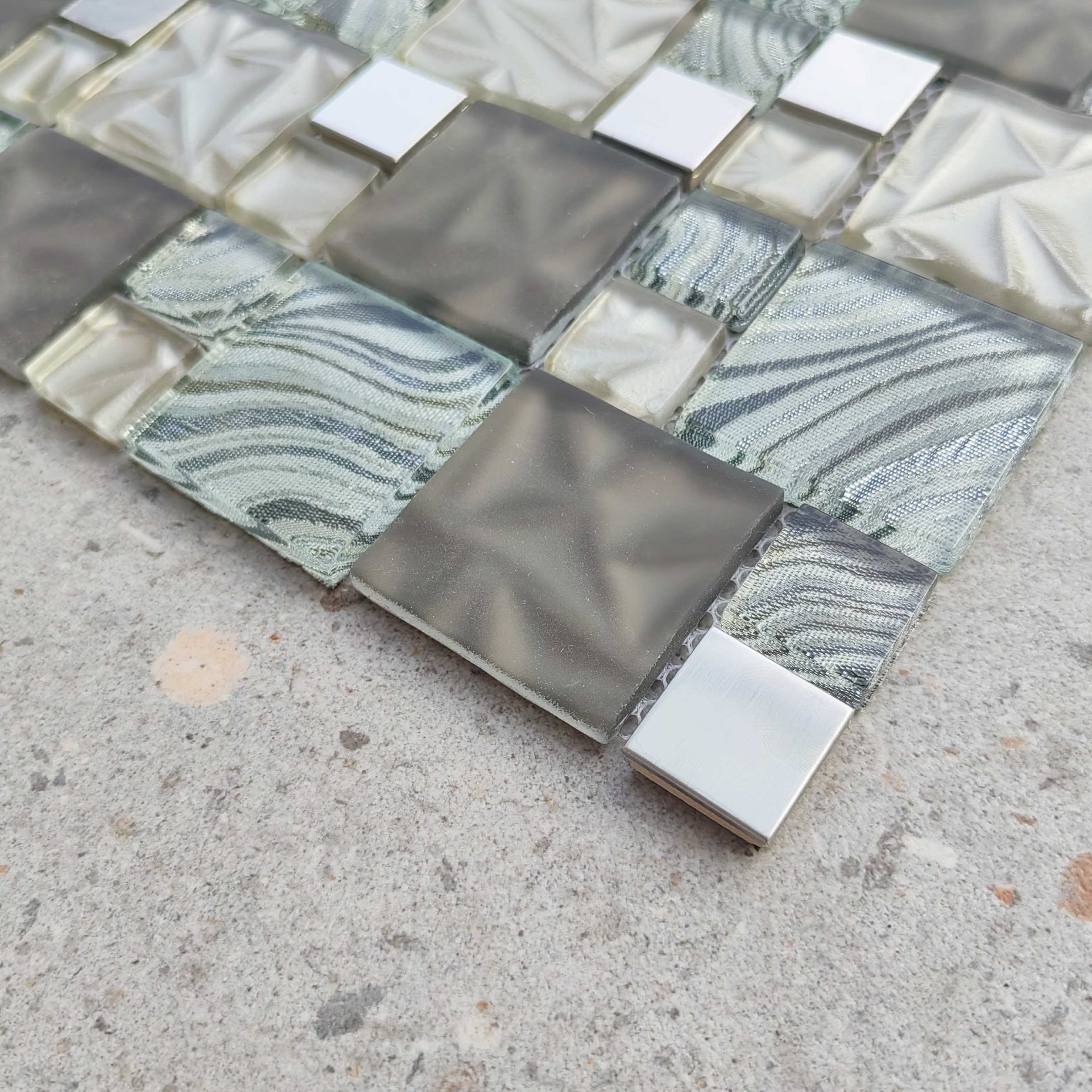 Gạch Mosaic Thủy Tinh Pha Lê Trang Trí Tường, Trang Trí Tường Nội Thất, Gạch Mosaic Phòng Tắm, Gạch Mozaika Thủ Công, Thủy Tinh