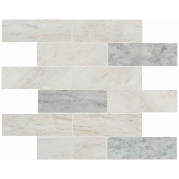 Gạch mosaic đá cẩm thạch trắng OMK Factory Thiết kế lưới đá cẩm thạch  – Daisan Store