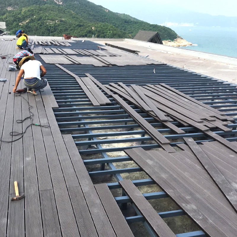 Sàn gỗ nhựa WPC ngoài trời chống thấm nước, chống tia UV, bề mặt chống trượt