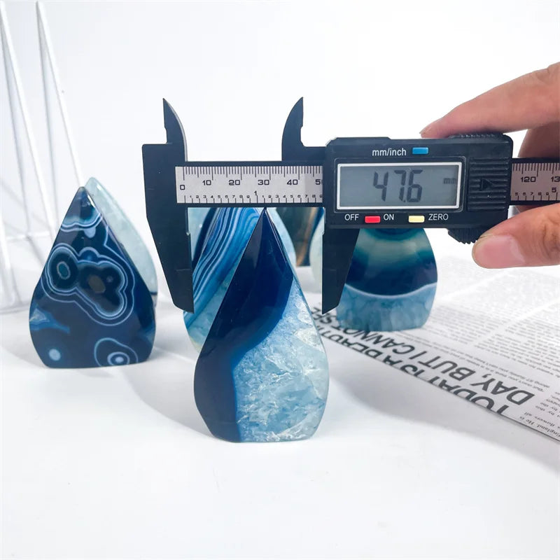 Đồ Trang Trí Pha Lê Chữa Lành Sardonyx Xanh Onyx Agate