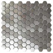 Gạch Mosaic Kim Loại Thép Không Gỉ Hình Lục Giác Sang Trọng